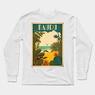 Nauru Vintage Travel Art Poster Long Sleeve T-Shirt